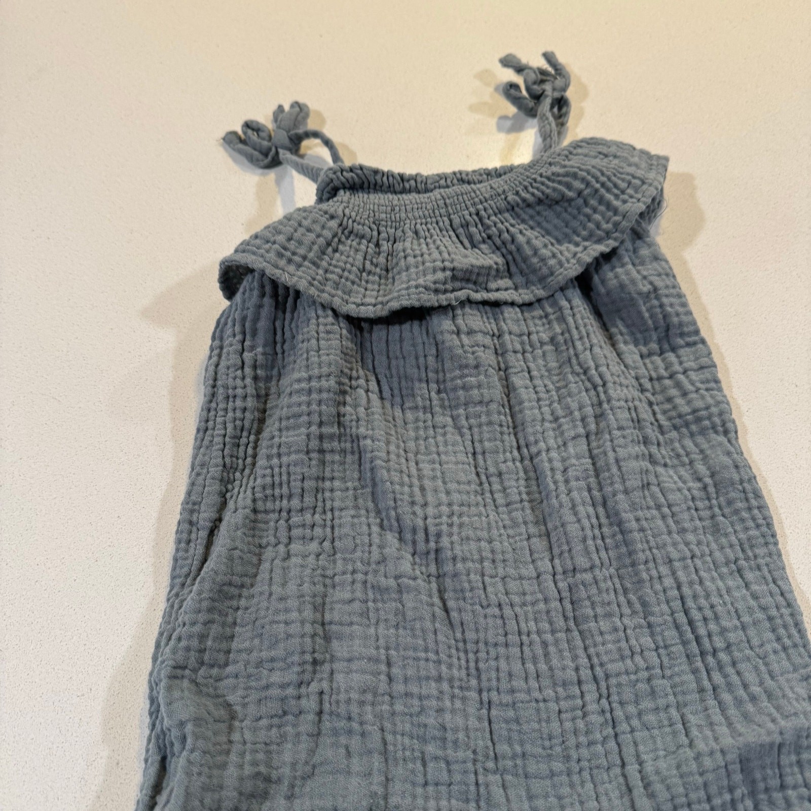 Grayson Collection Baby Girl 18M Grey Romper 100% Cotton