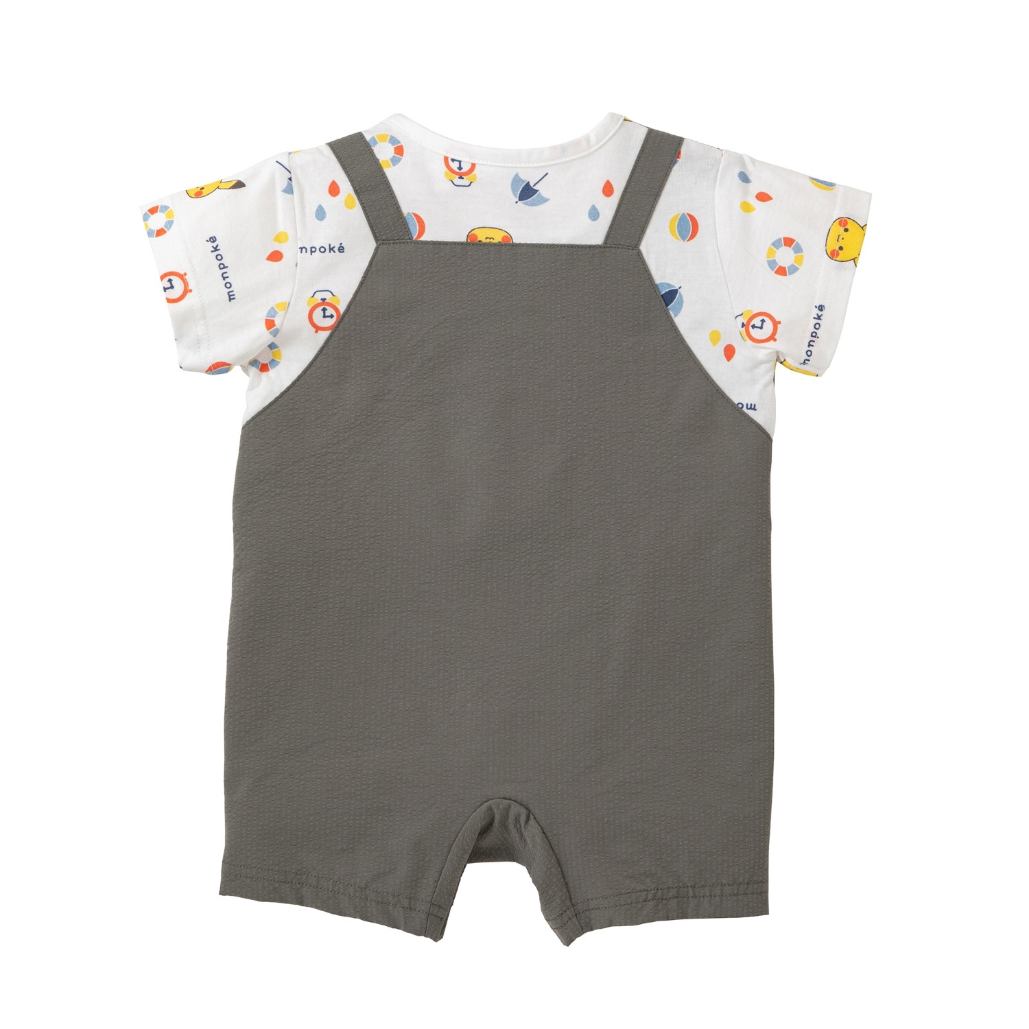 Pokemon Monpoke Pikachu Baby Romper Overall Style Short Sleeve Cotton Japan