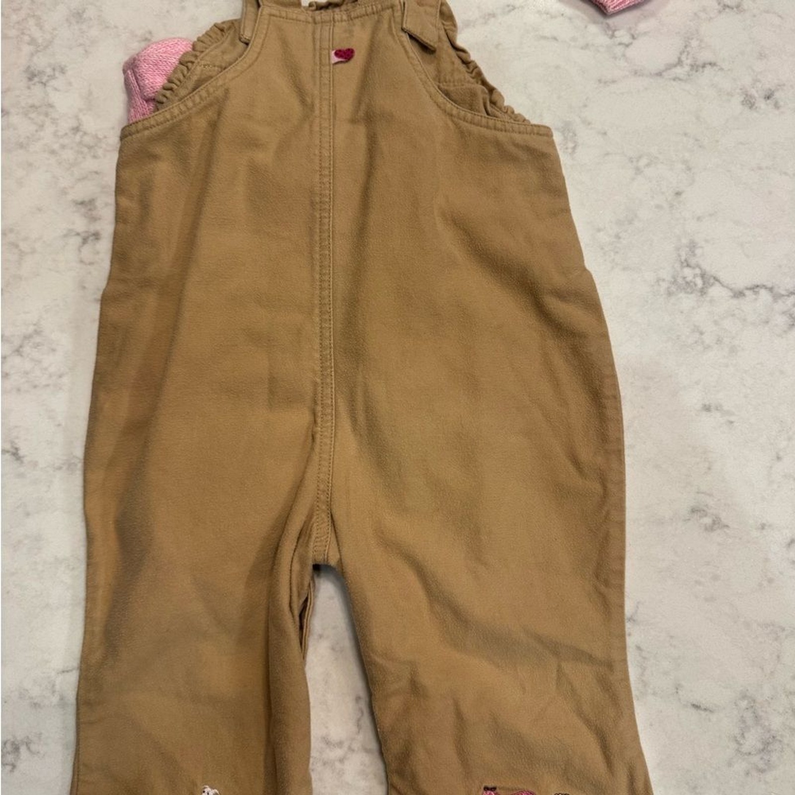 Gymboree Puppy Love Dog Overalls Sweater Hat Set 6–12M Vintage