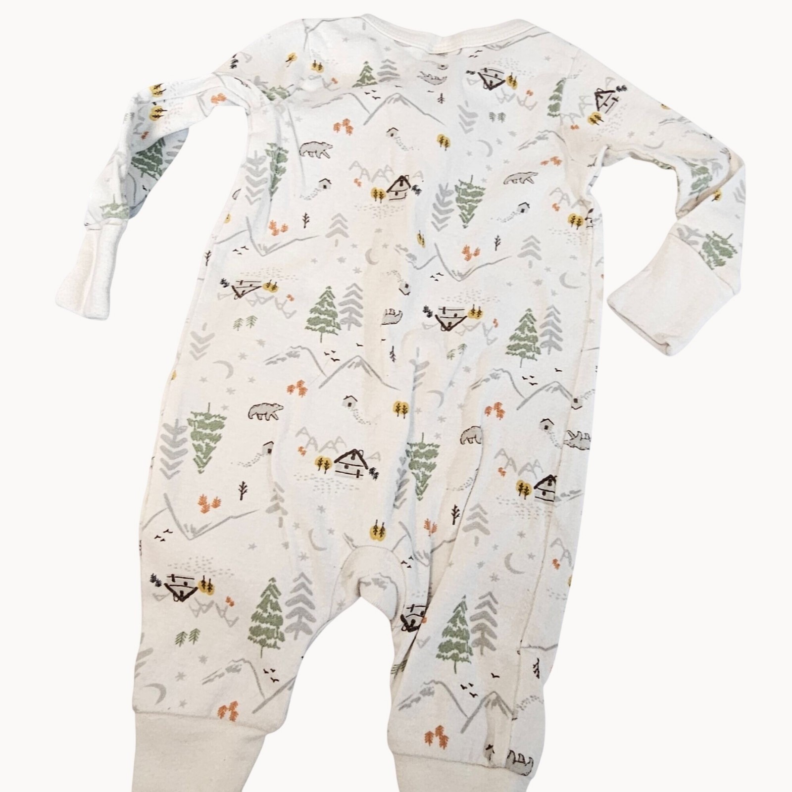 Newborn Woodland Moose Sleeper & Fleece Romper w Douglas Plush Cabin Outfit Set