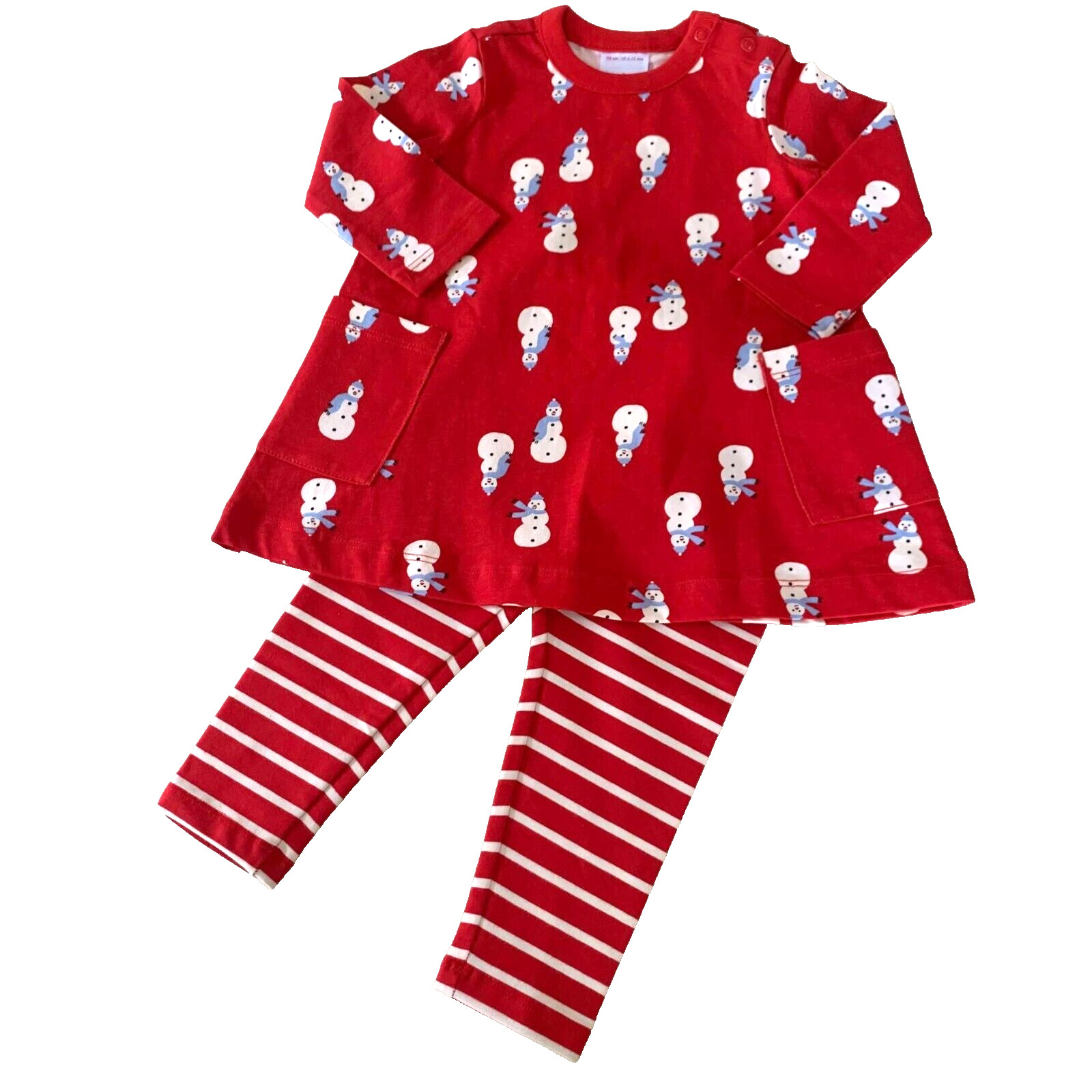 Hanna Andersson Soft-Cute Pocket Dress & Leggings Set. Size 6–12 Months, 70 cm