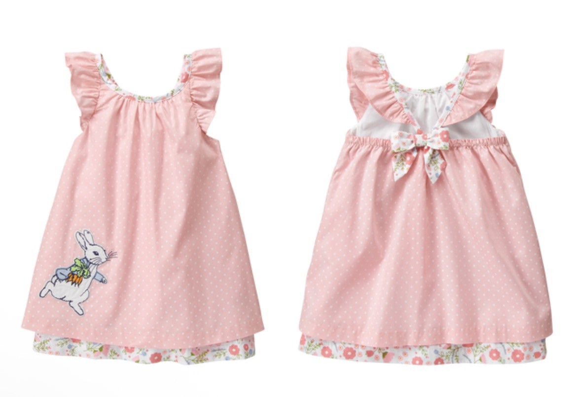 Gymboree NWT Peter Rabbit Dotted/floral dress 3-6M HTF