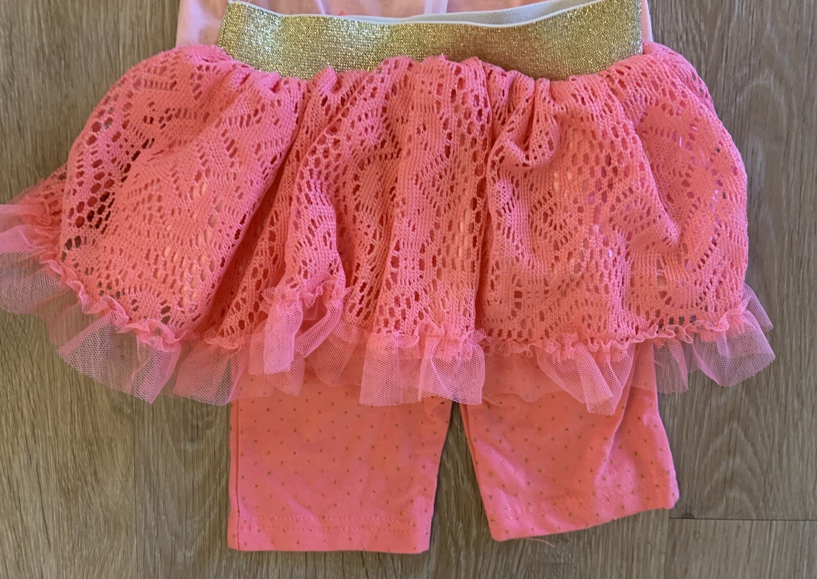 (NWT) DDG Darlings Girl’s 24 Months Beautiful 2Pc Pink Layered Eyelet Tutu Set