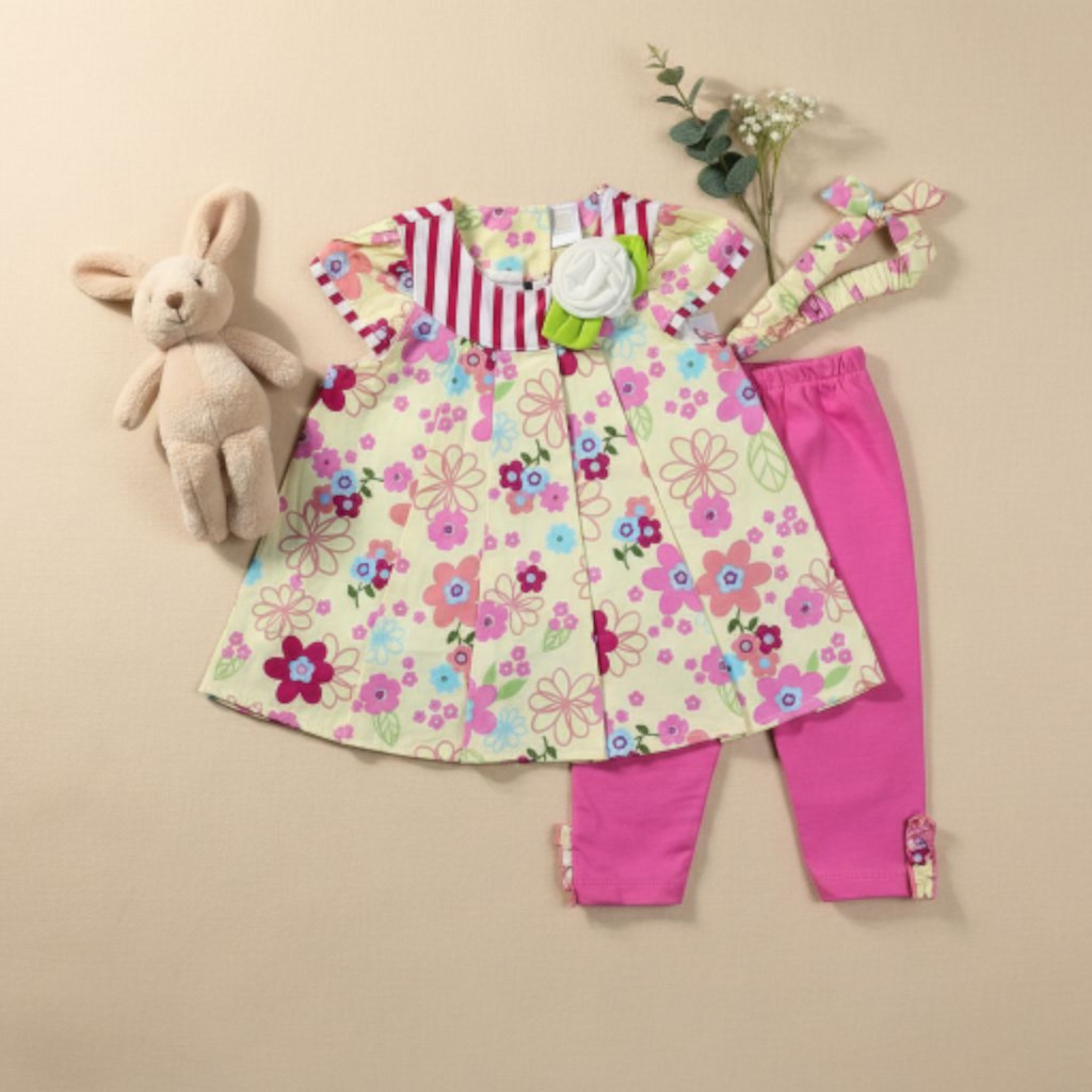 New Carter’s Baby girl outfit set Top Leggings matching headband size 12 months