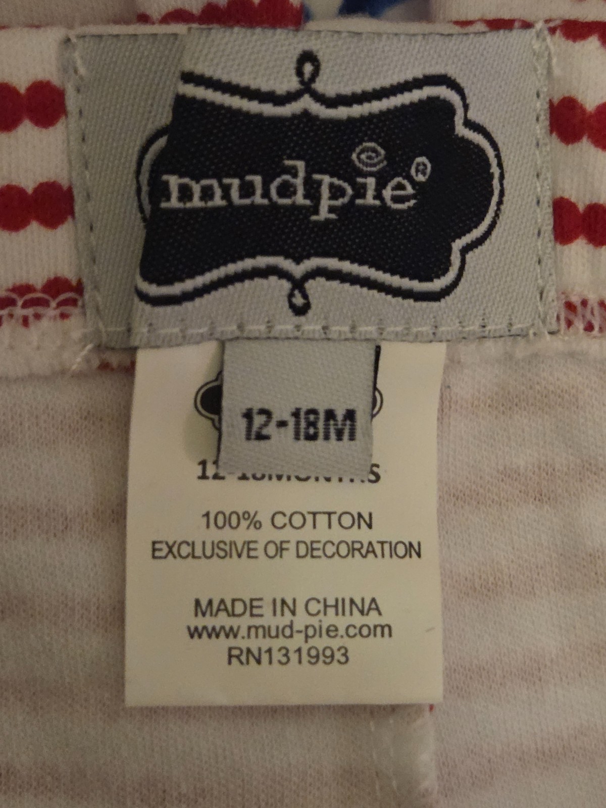 Size 12-24 Months Mud Pie Girl Red/White Dotted Crab Tunic Legging 2pc.Set