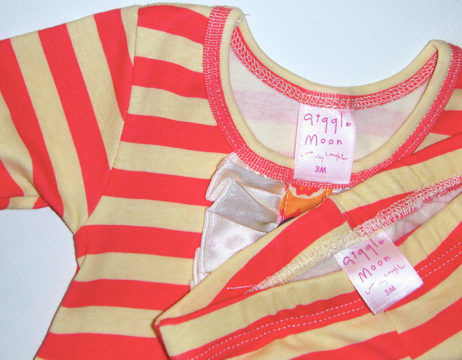 Giggle Moon Baby Girls Dress Leggings Outfit Set Size 3 Months Ruffle Cotton