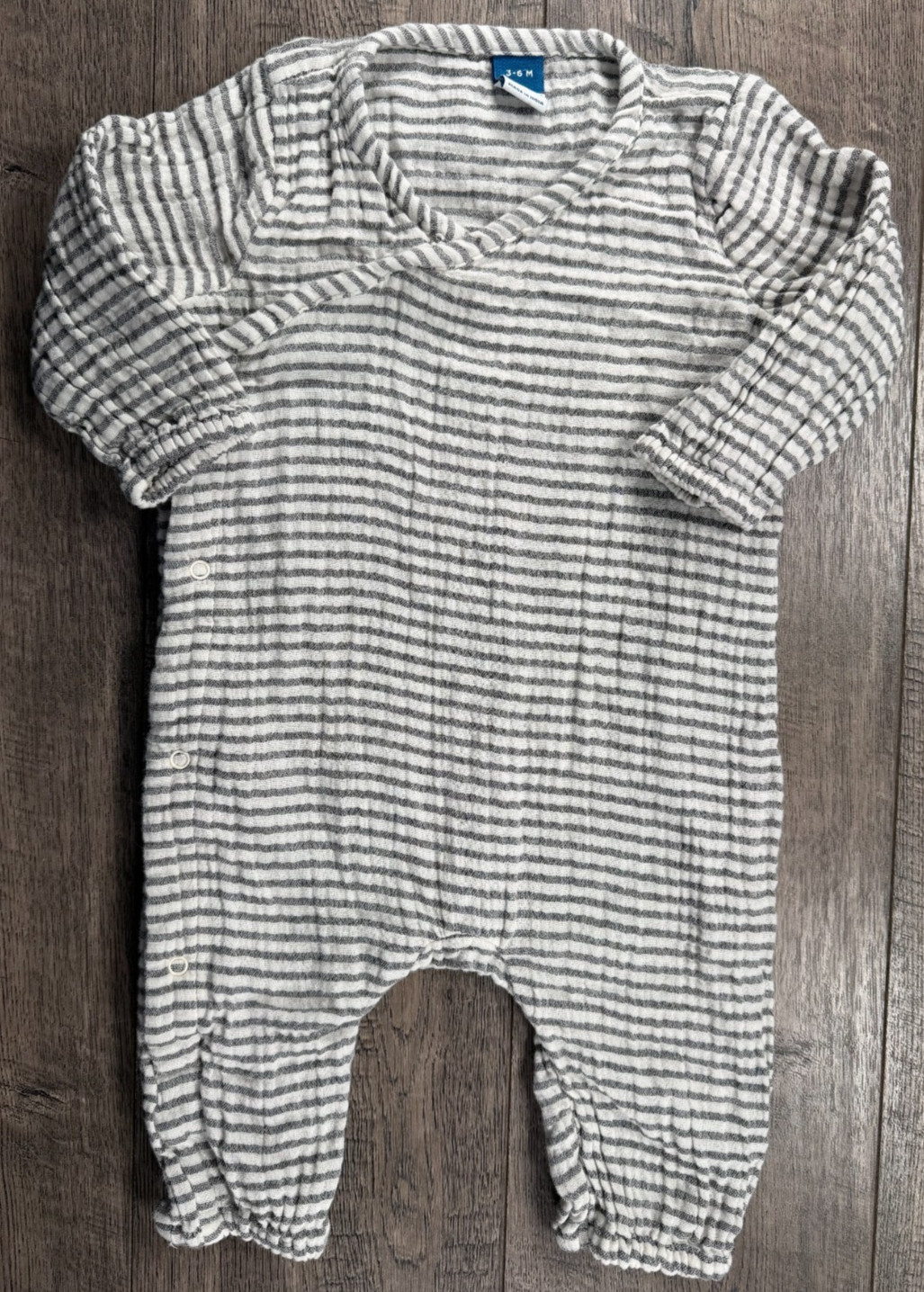 Baby Boy Clothes Old Navy 3-6 Month Gray & White Muslin Outfit