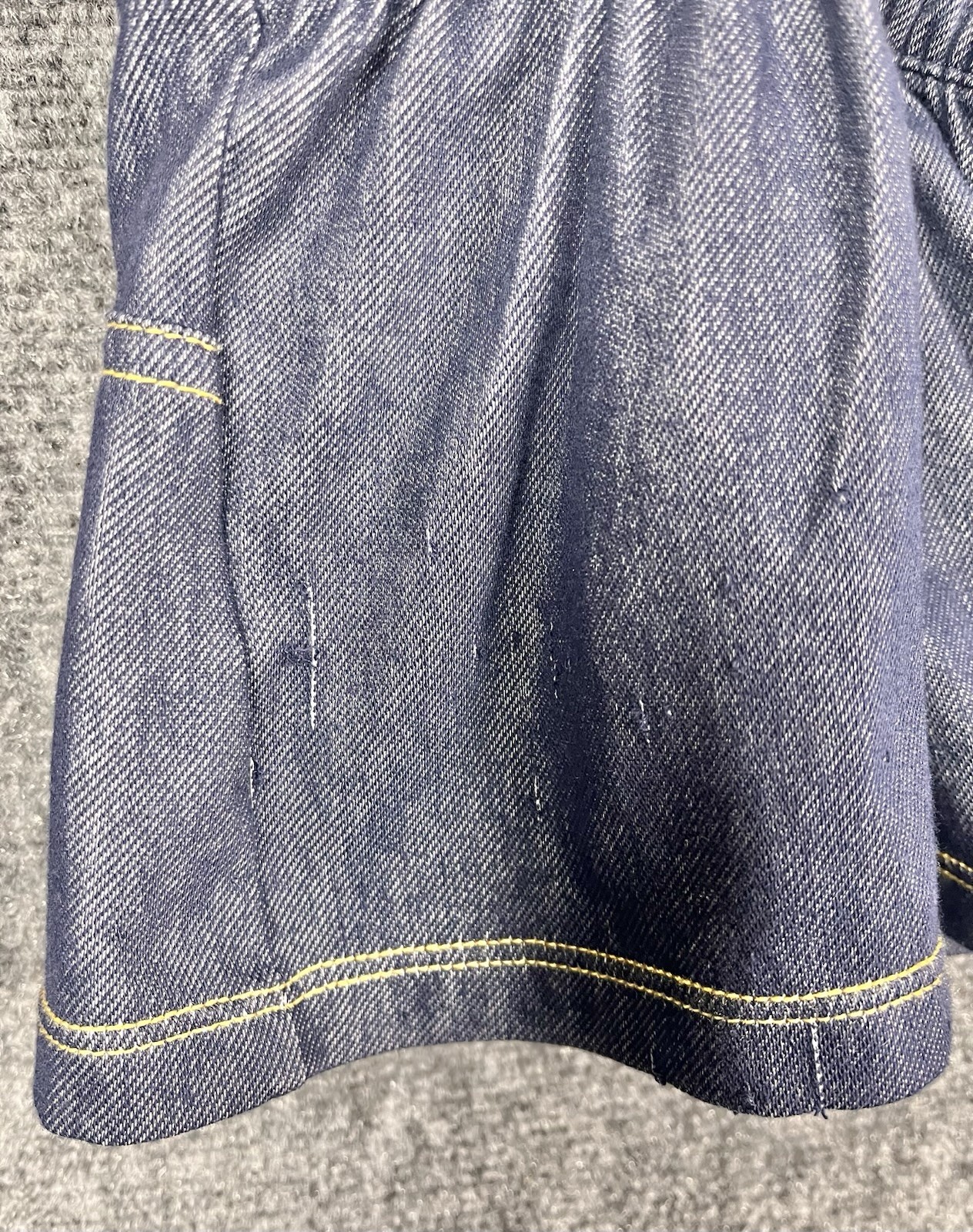 Carters Jean Dress Overalls/lemon Size 6 Months Girls 2 Pieces