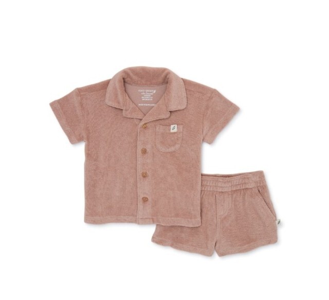 easy-peasy Baby Boy Terry Cloth Shirt and Shorts Set, 2-Pieces Size 3-6M New