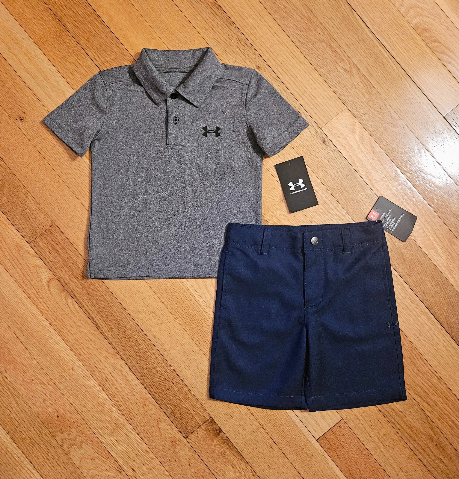 NEW Under Armour Baby Toddler Boy Polo Shirt & Golf Short Set (2T/24m)