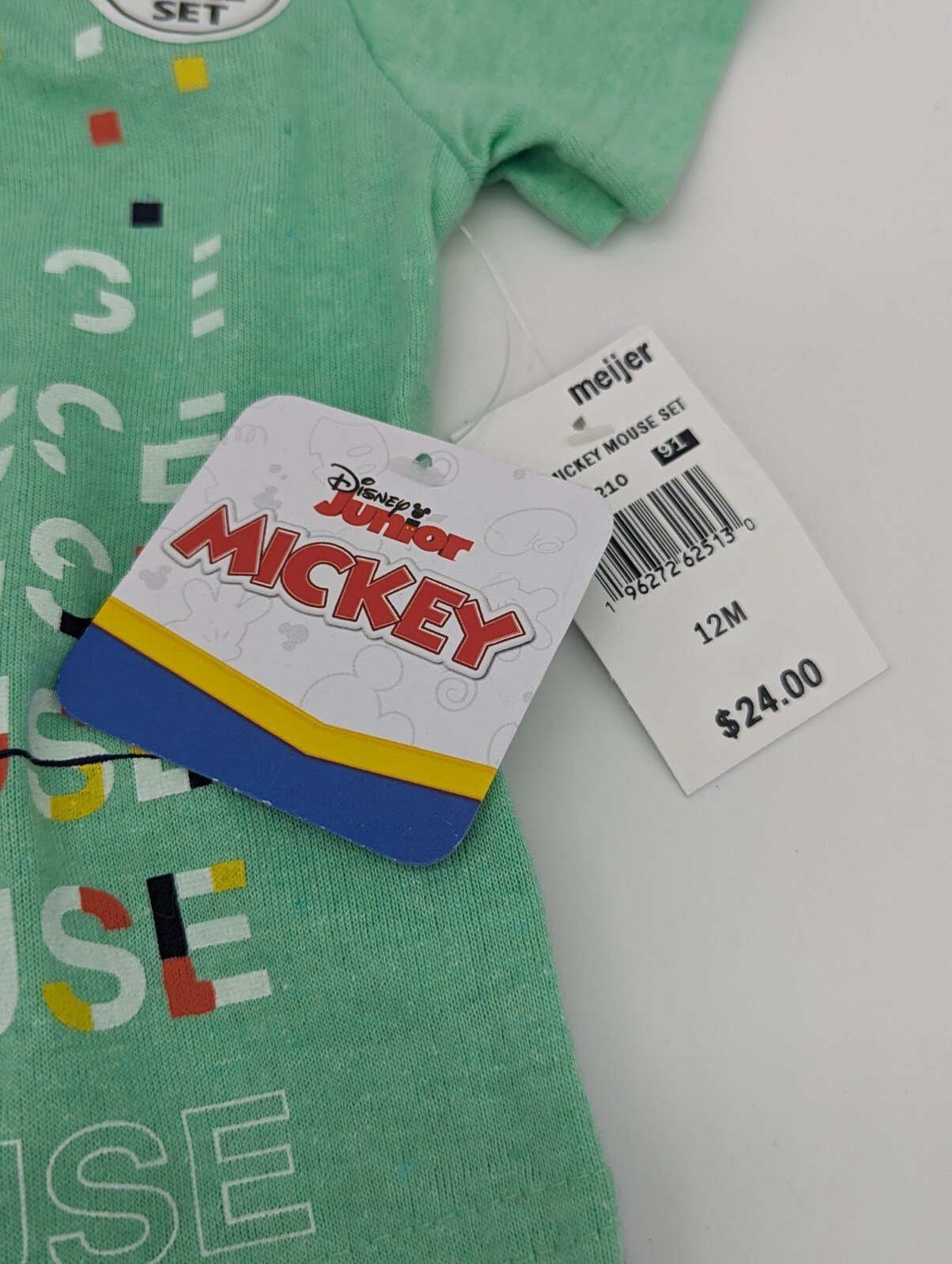 Disney Mickey Mouse & Nickelodeon Baby Shark 12M 3 PC Sets Shirt Tank Shorts New