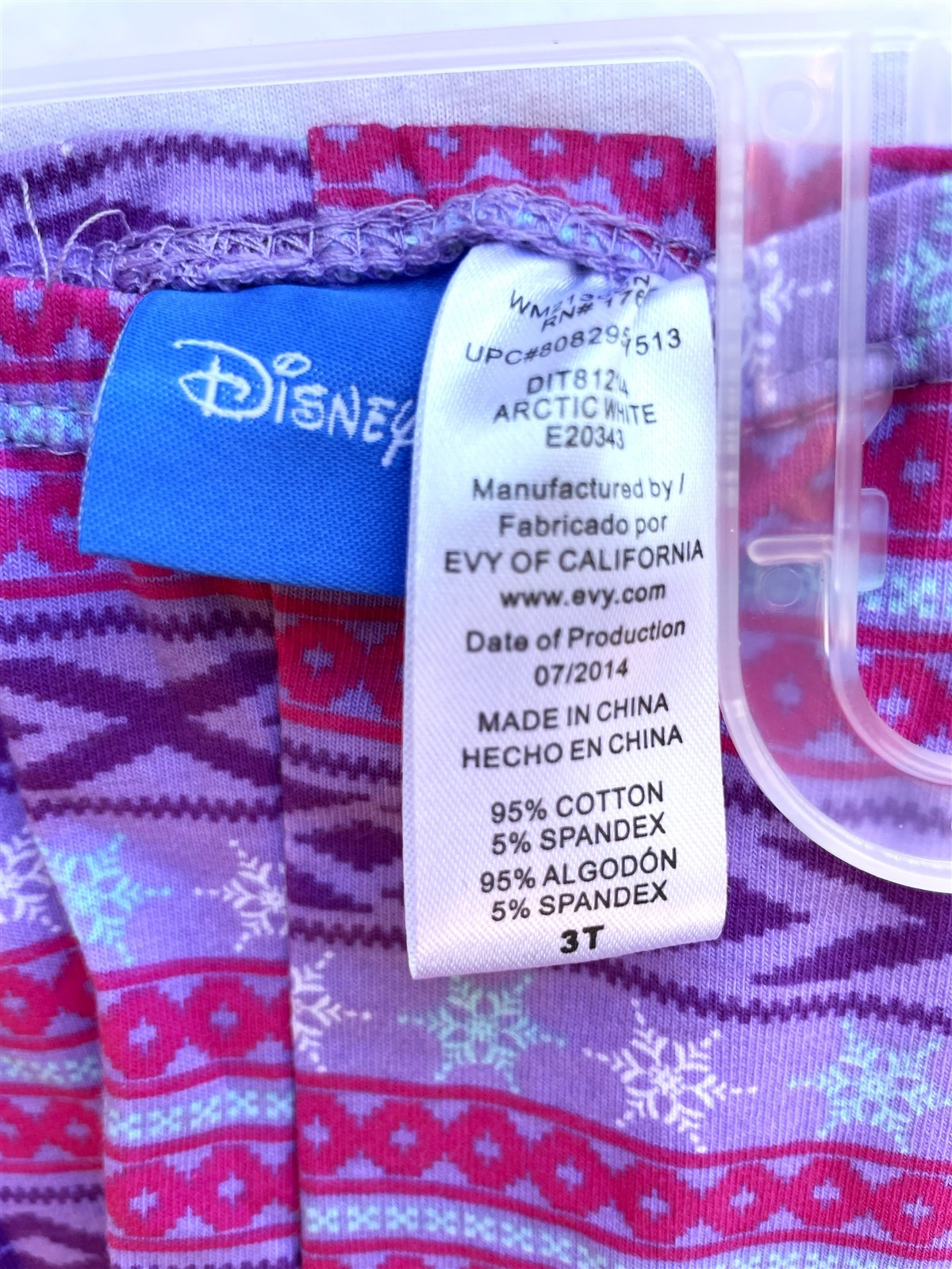 Disney Frozen Mismatch Set ~ 4T Mesh-Ruffled Tunic Top + 3T Fairisle Leggings