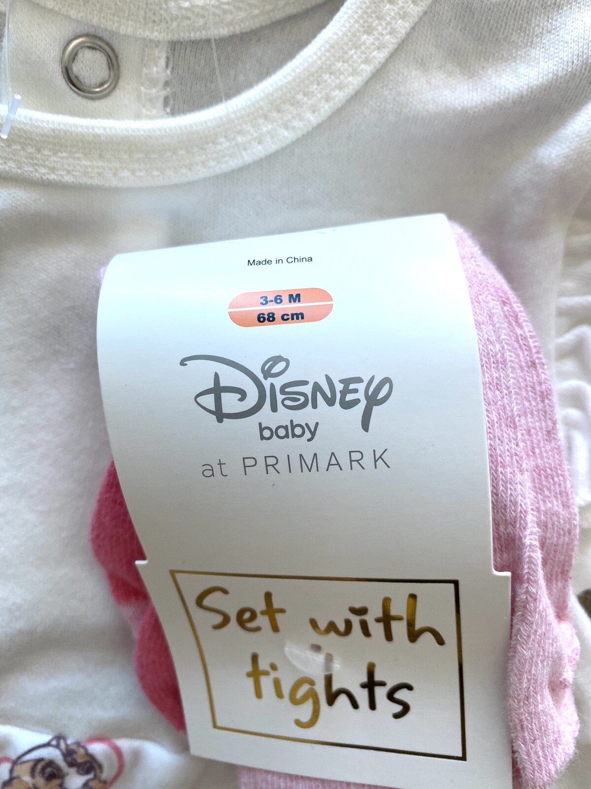 Disney Primark Baby 2 Pc Lady & the Tramp Dress with Tights Size 3-6 Months