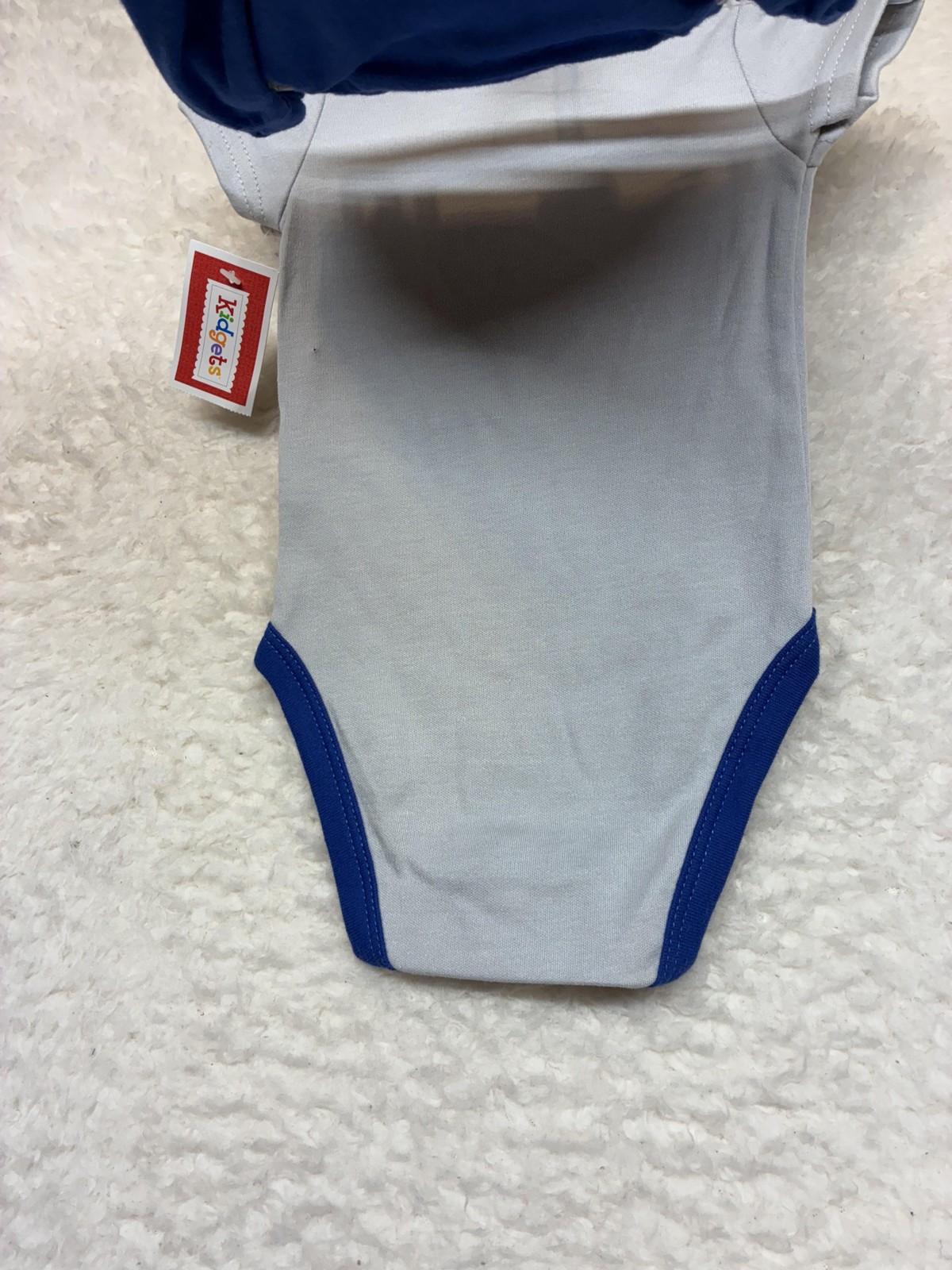 Kidgets Bodysuit Pants Set Baby Boys 3-6 Months Gray Blue Rocket Blast Off 2pc