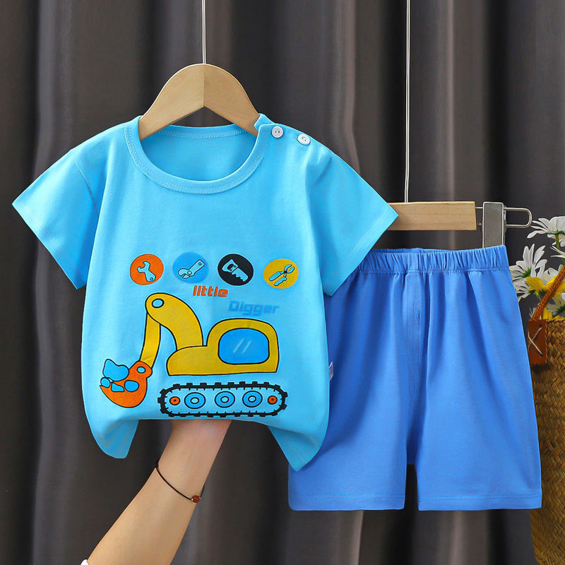 Toddler Baby Boys Summer T-shirt Shorts Clothes Sets Casual Short Sleeve Outfits
