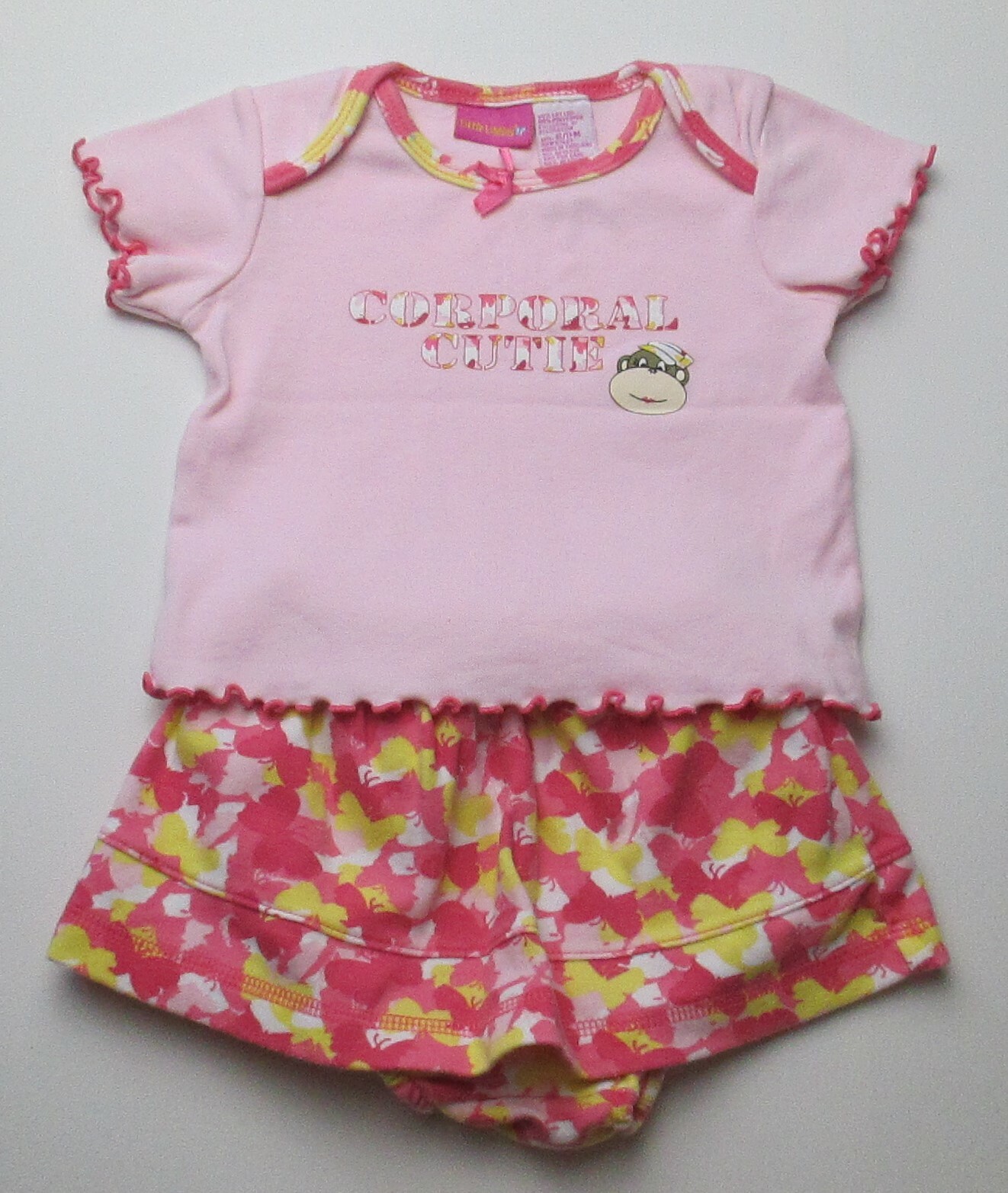 Infant Baby Girls 6-9 Months Little Lindsey Corporal Cutie Outfit