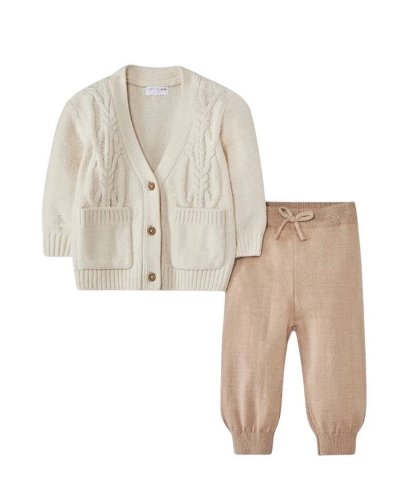 NWT-Grayson mini baby cable top & Bottom off white Size 3-6 months Infant Outfit