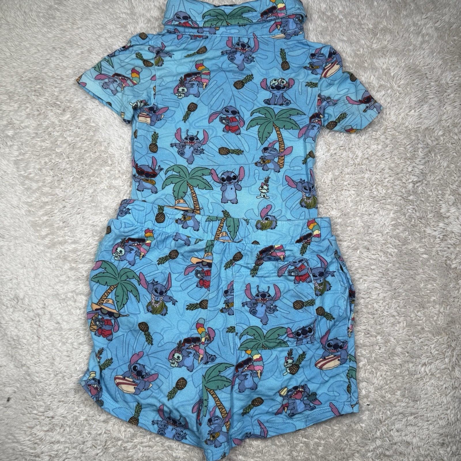 Posh Peanut Lilo and Stitch outfit, top with shorts summer bamboo Size 6-12