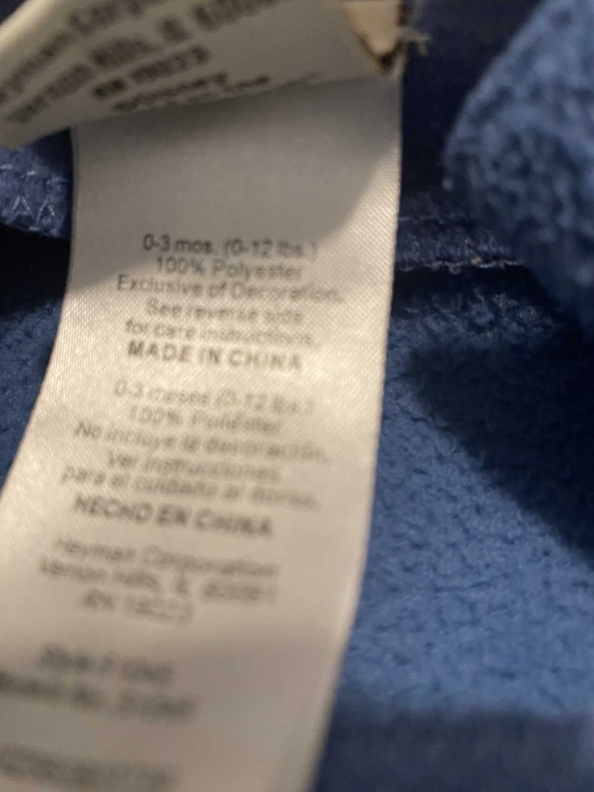 Disney Baby Boy Sincerely Pooh “2pc Fleece Set”Size 0-3 Months Blue EUC