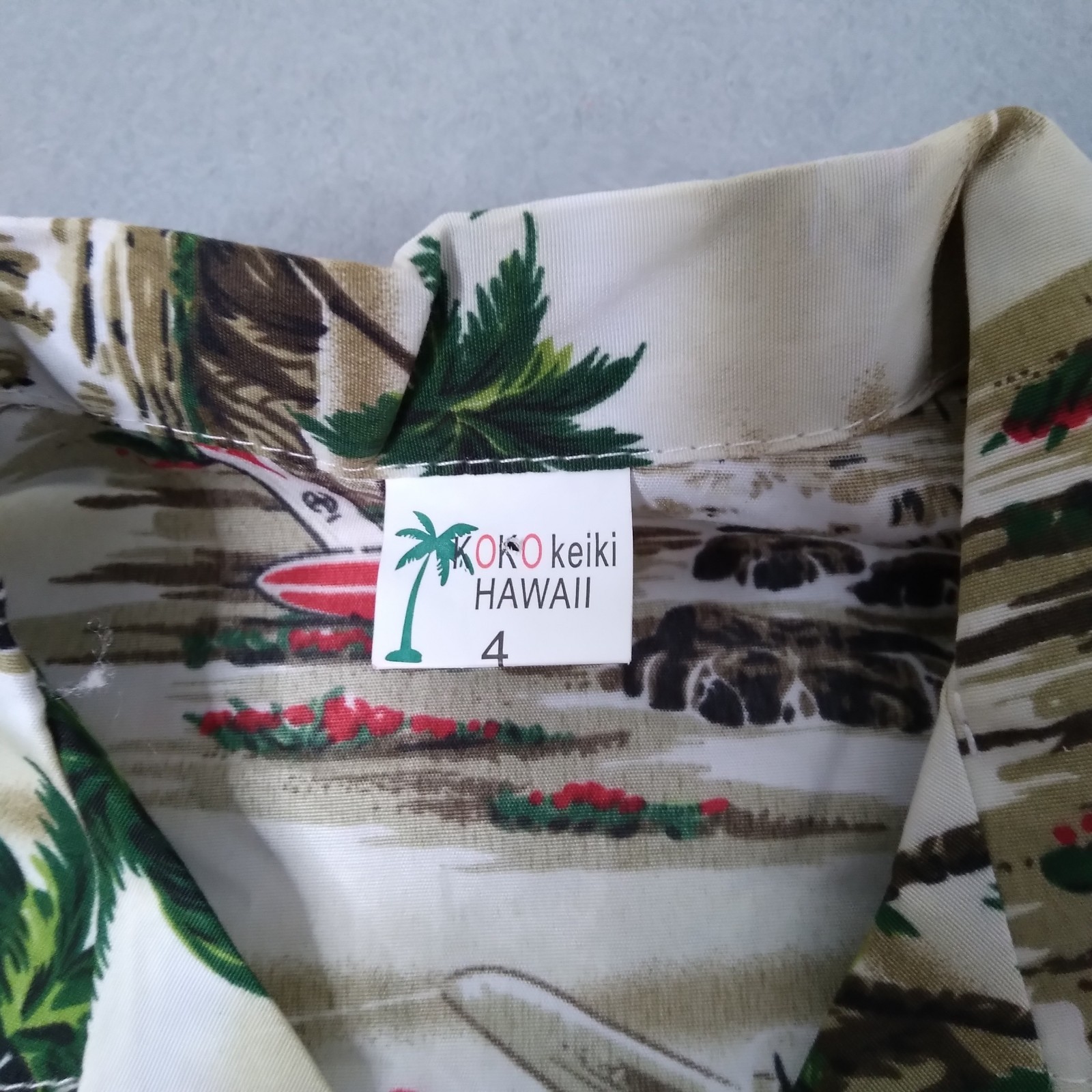 Koko Keiki Hawaiian Outfit Shirt Short Set Size 4T Vacation Beach Summer Travel