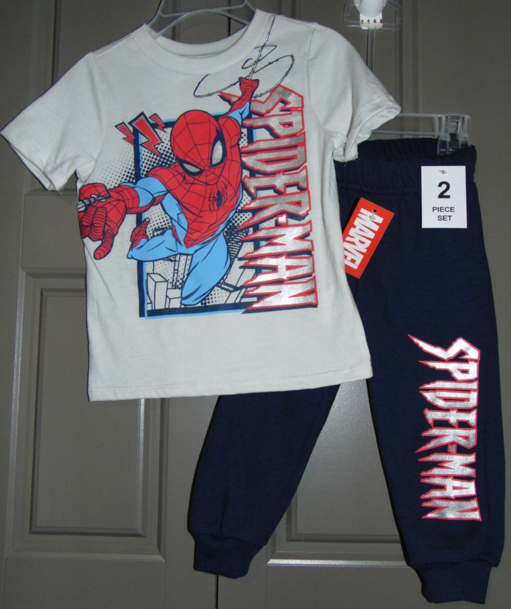 Marvel SPIDER-MAN Size 18M Jogger Sweat Suit – Tee and Jogger Pants NEW W/ TAGS!