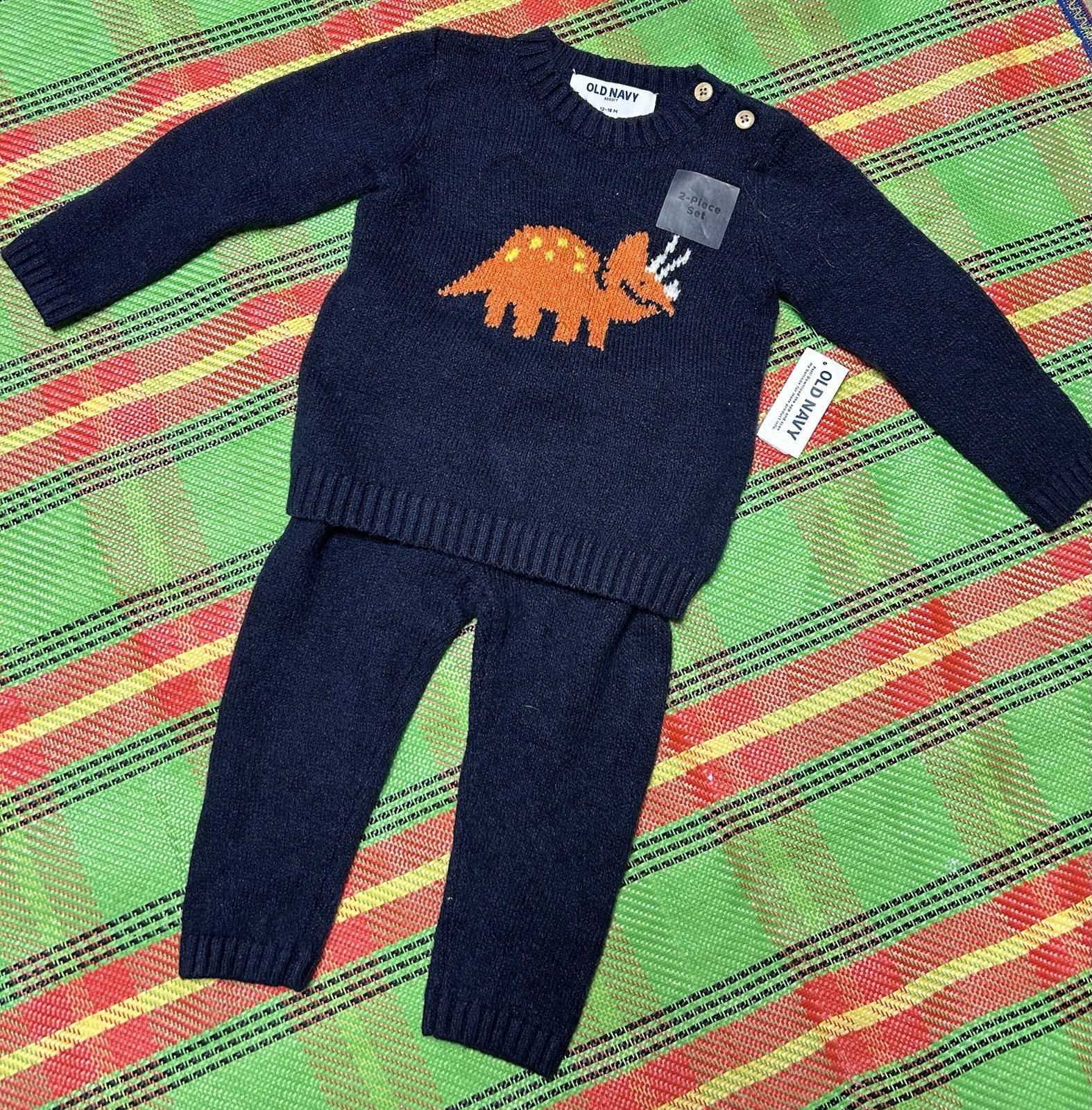 Old Navy Baby 12-18M Crew-Neck Sweatshirt and Sweatpants Set