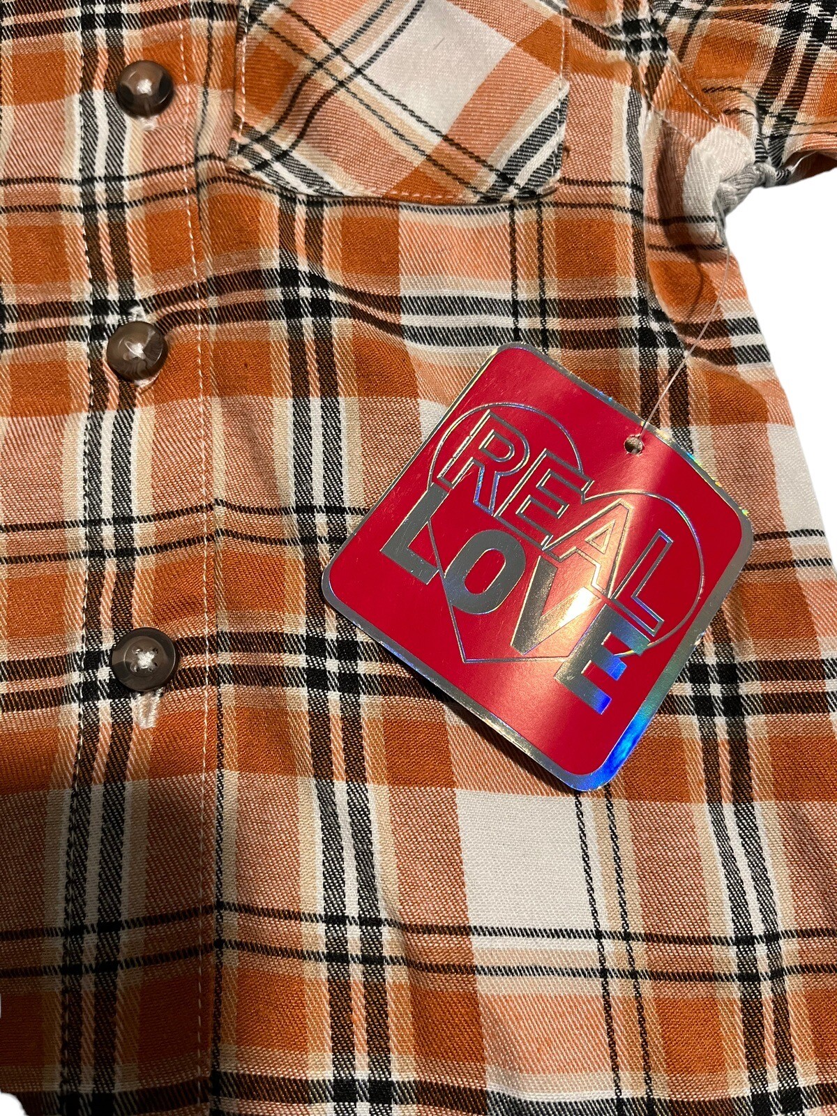 Real Love Shirt Pant Set Boys 24 Month 2 Pieces Button Up Top Stretch Pants NEW