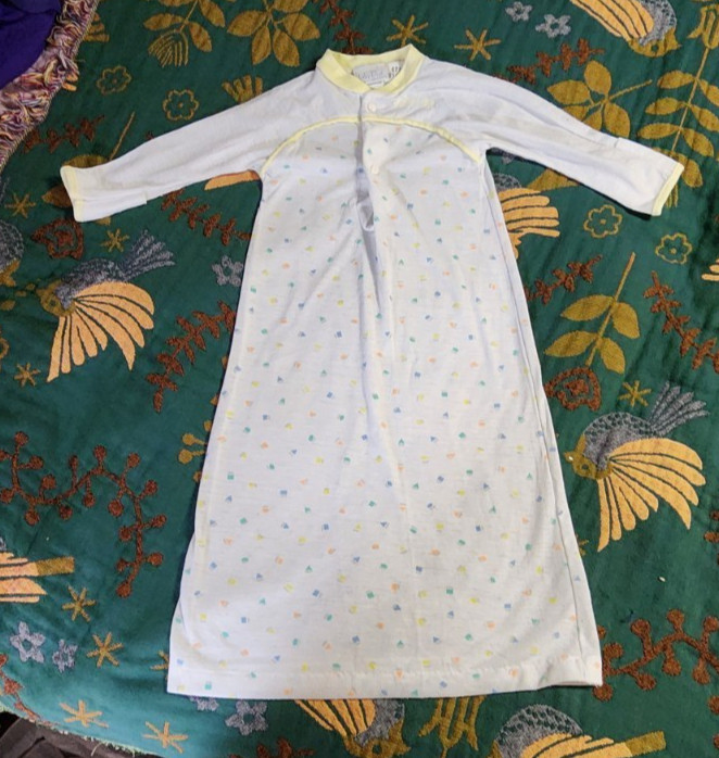 Rare Vintage Baby Dior Layette Outfit Christian Dior 1 pc Pajama Sleeper USA
