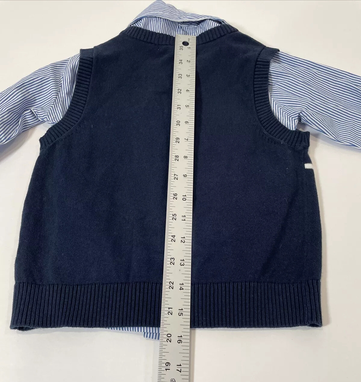 New Nautica Toddler Boys Size 3T Dress Shirt and Sweater Vest Set Blue