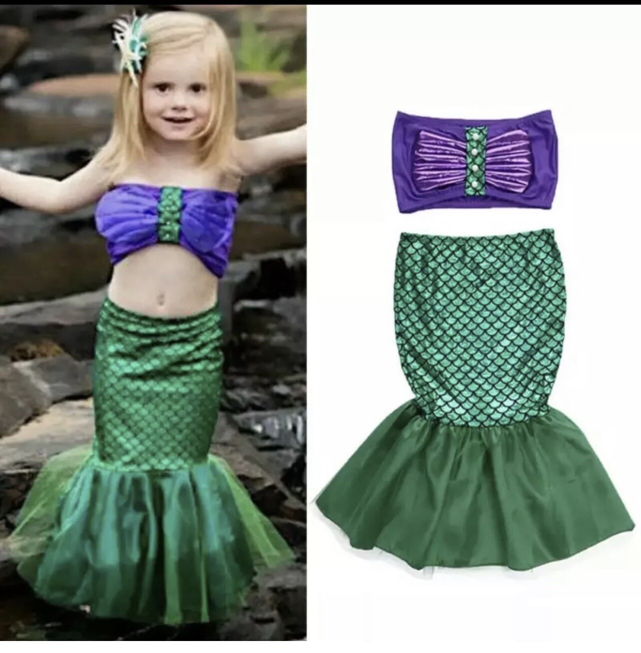 Girls 3rd Birthday Outfit/ 3 Years Old Mermaid Dress Photo Shoot Cake Smash