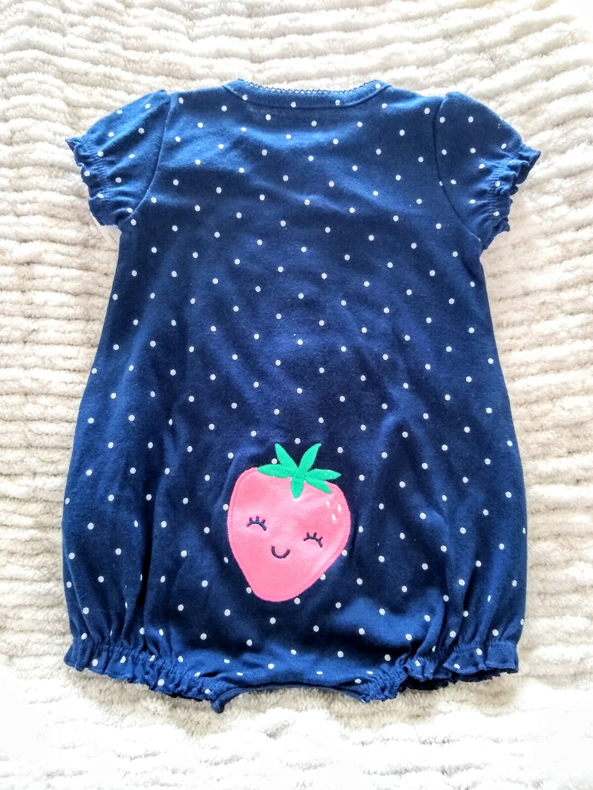 Carter’s Infant Baby Girl Polka Dot Romper Size Newborn, 6, 12 months