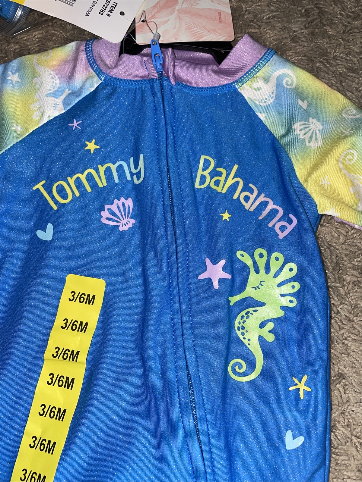 NWT Tommy Bahama Boy’s Swim Set with Reversible Hat Size 3 – 6 Months