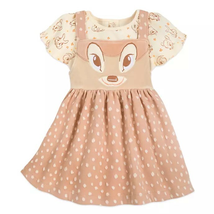 Disney Store Bambi Jumper Baby Dress & Bodysuit Set Size 18/24 Months Headband