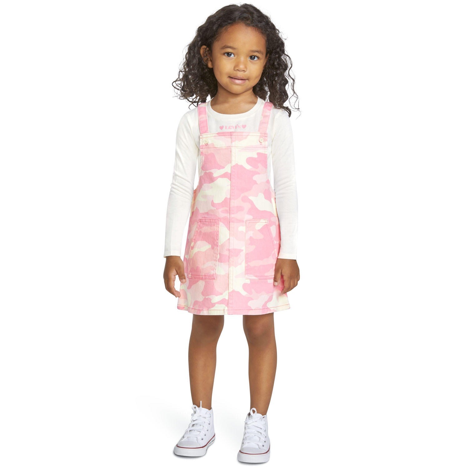 Levi’s Girls’ Toddlers Long Sleeve Tee and Skirtall Set – Sizes: 2T, 3T & 4T