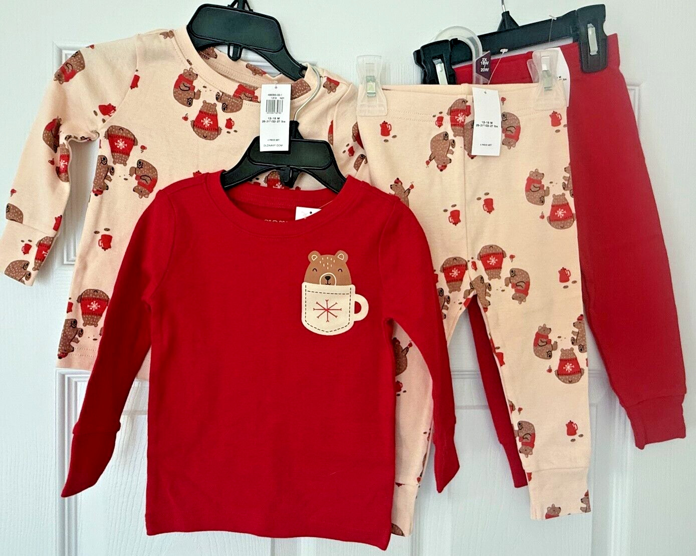 OLD NAVY LOT 2 PJ SETS – 4 PIECES TOTAL SIZE 12-18 MONTHS NEW W/TAGS EXCELLENT