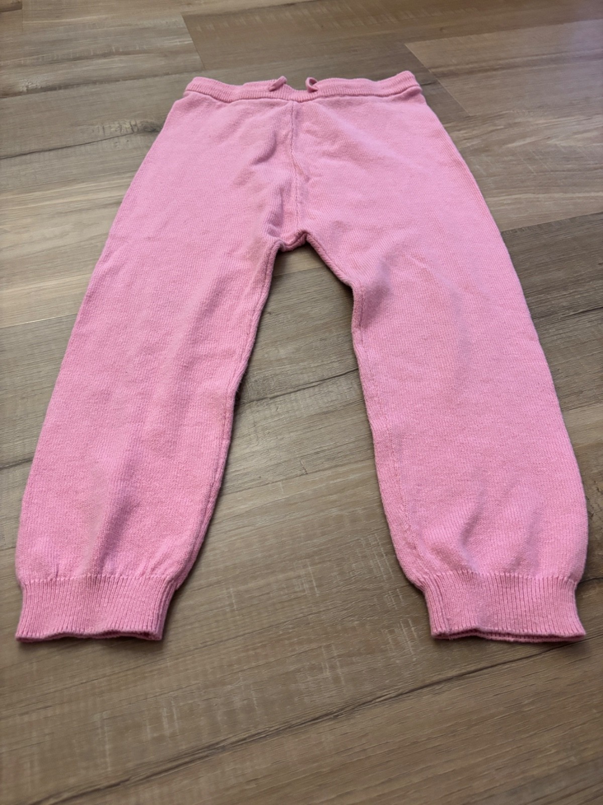 H&M 2 Piece Knit Set Pink 4T Kids Toddler Ribbed Sweater Drawstring Jogger Pants