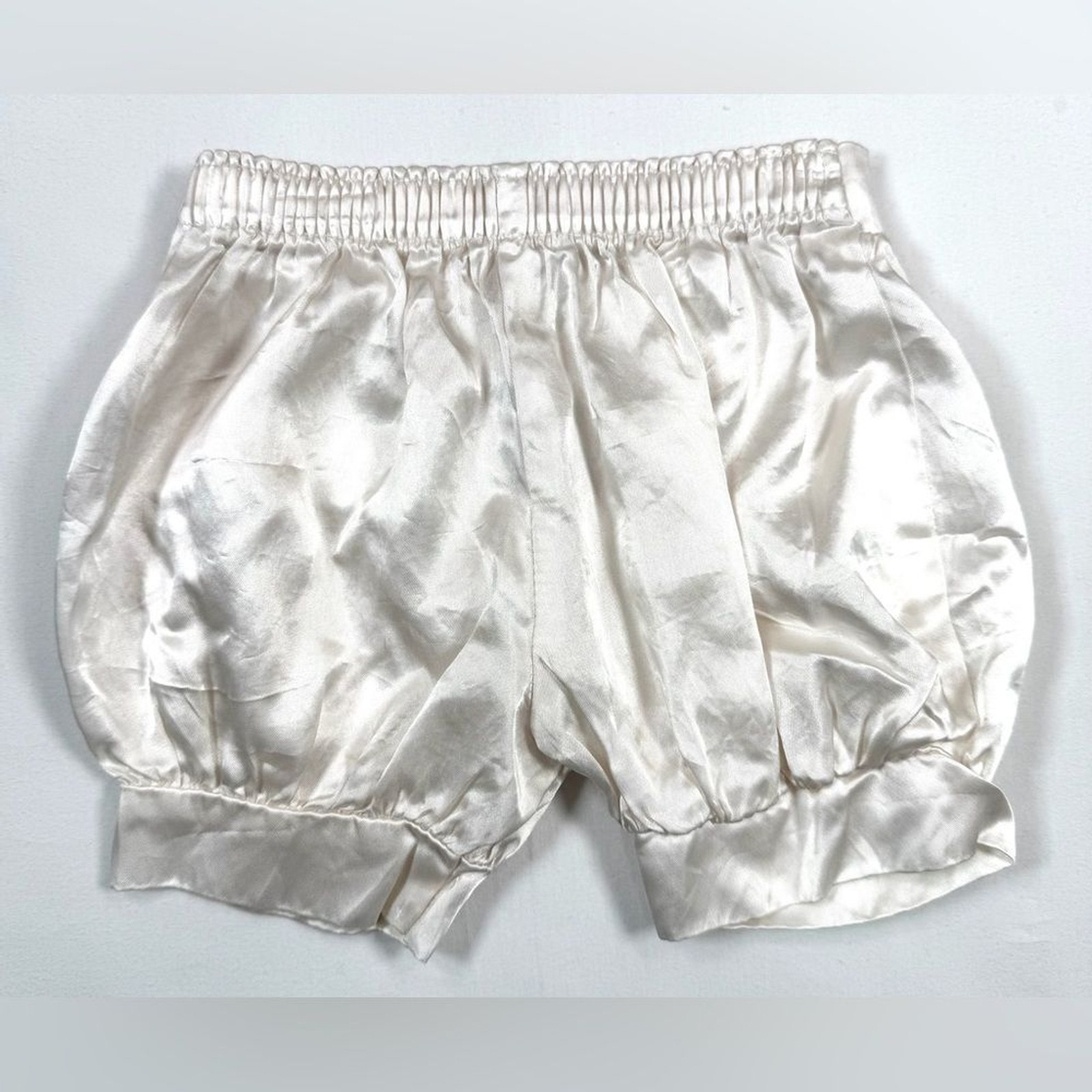 VINTAGE BABY BOYS’ CHRISTENING White Satin Shirt, Shorts, Vest 3 Piece Set 6-9M