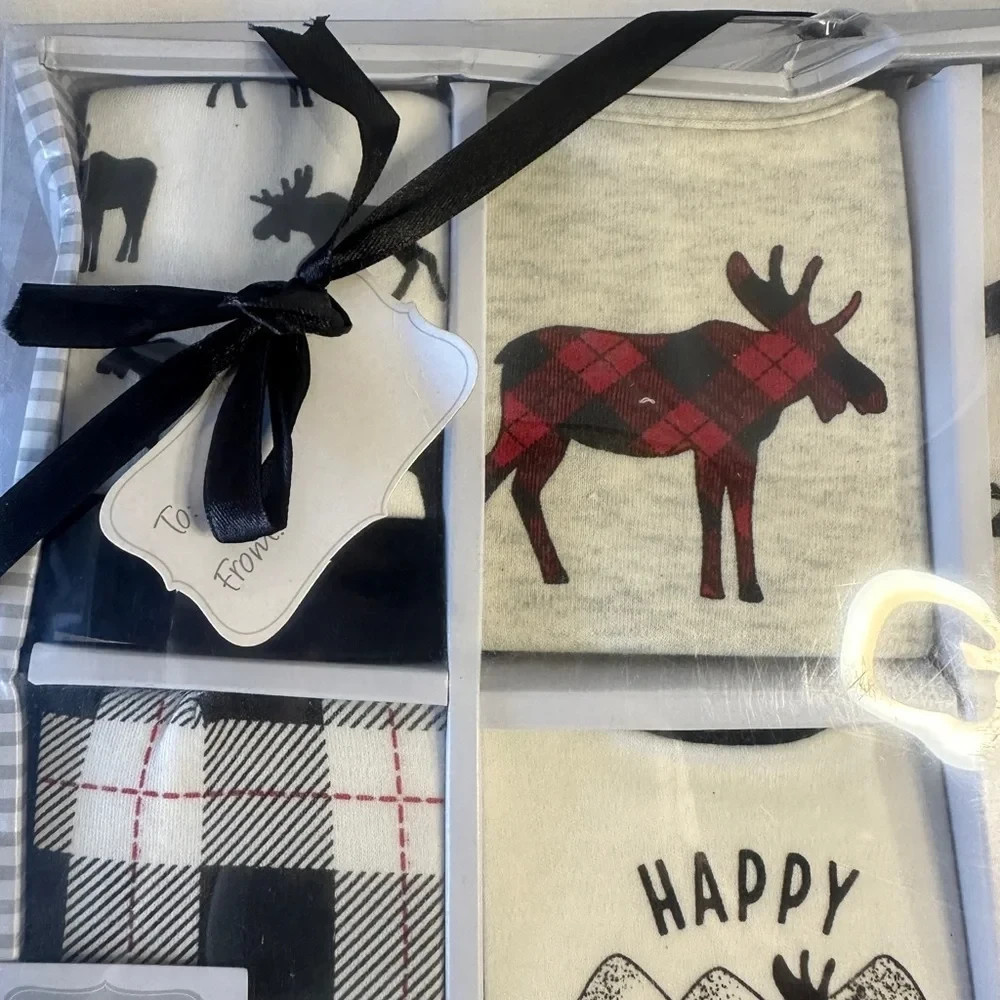 Hudson Baby Grow With Me Clothing Gift Set, 8-Piece, Happy Camper. 0-3 M & 3-6 M