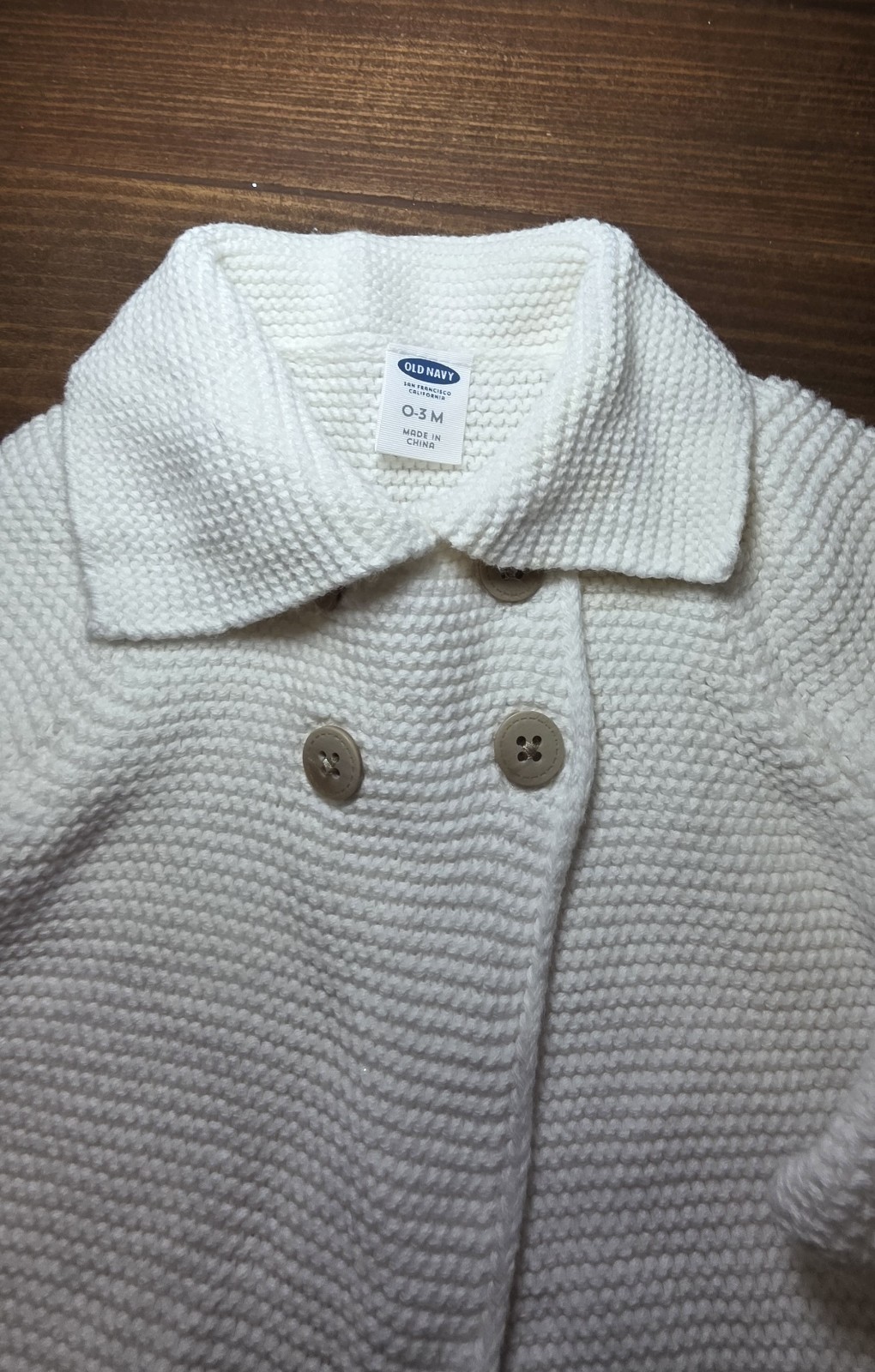 Old Navy 2 Piece Set For Baby Girls w/ Cream Sweater & Peach Pants, Size 0-3 Mos