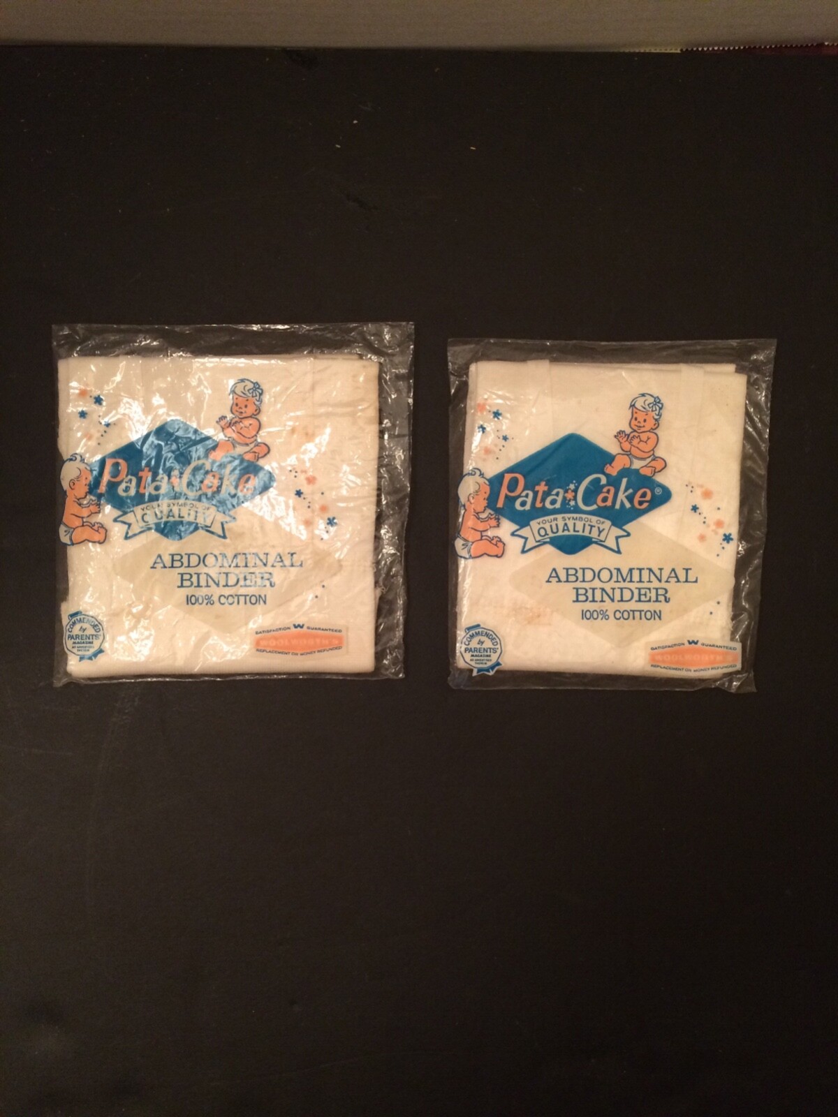 *** RARE*** VINTAGE 2 PATA CAKE Brand Baby Abdominal Binders, NOS