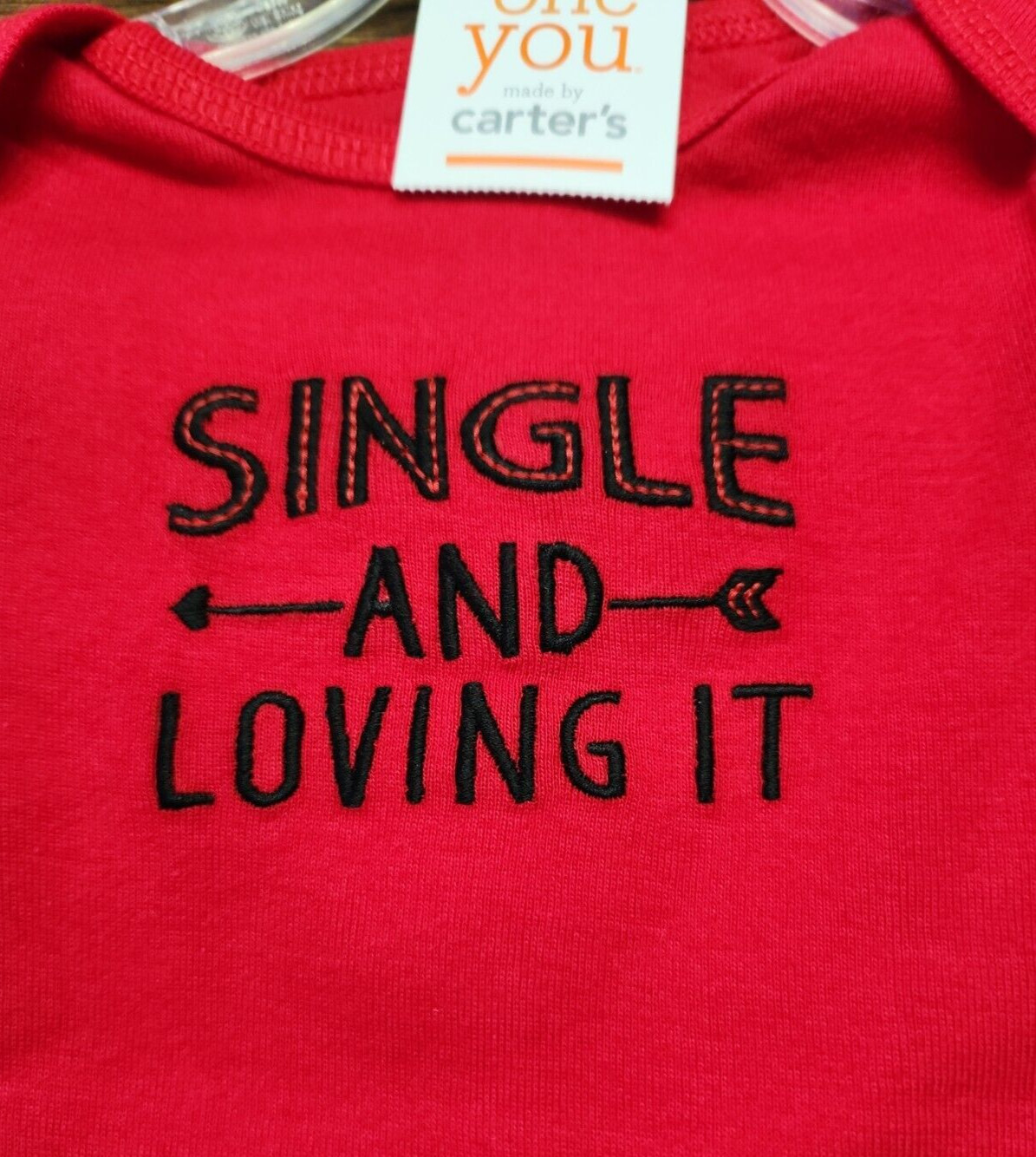 Boy Valentine Pant Bodysuit Set Just One You Baby Single Red 6 Mo Carter’s NEW