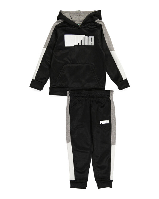 PUMA Little Boy Tech Fleece Hoodie & Joggers Set PFA21V72-02324TME NEW W TAGS