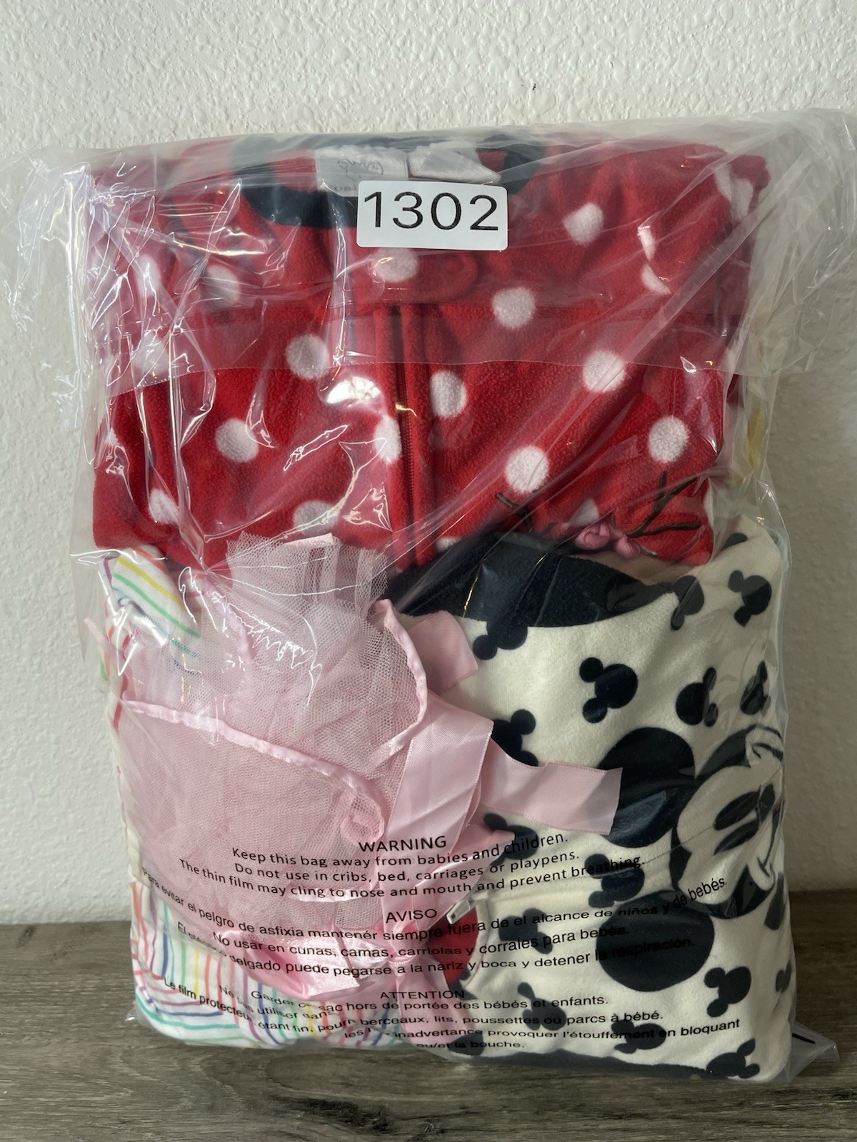 Lot of 10 Baby Girl Clothes 3-6 Months Disney Minnie Mouse Fleece Sleepers Tutu
