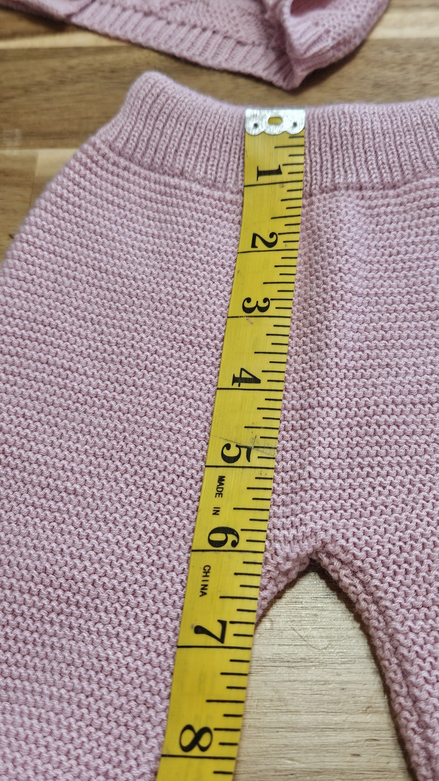 COTTON-BEBÉ Baby Girl 3-Piece Knit Outfit 3M Pink Dralon Sweater Pant Bonnet NWT