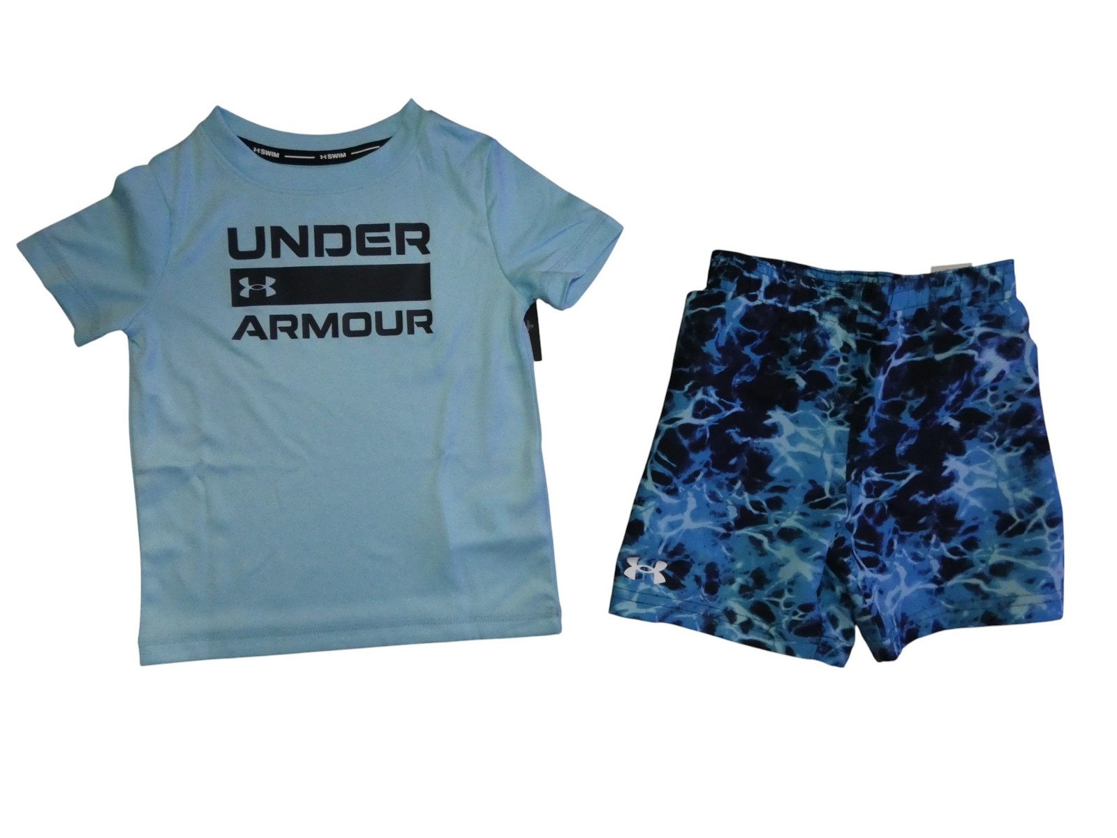 Under Armour Baby Boys Swim Shorts Set Trunks Baby Toddler 2T Blue NWT UPF 50+