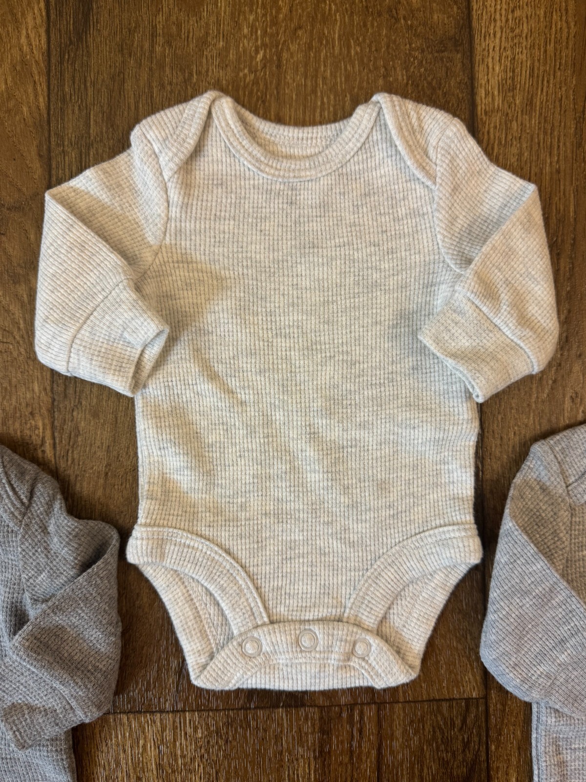Carter’s Baby Boy Preemie Bodysuits Solid Neutral Waffle Knit Clothes Lot Reborn