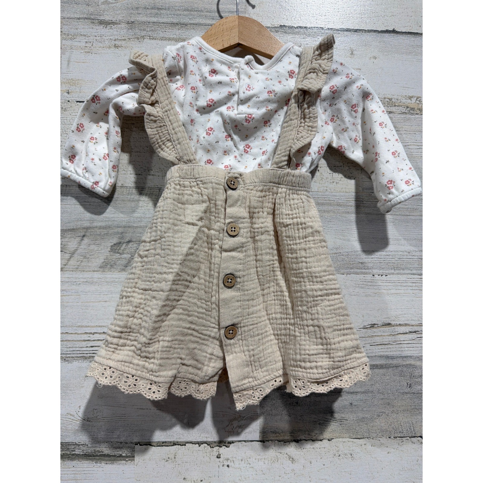 Modern Moments H&M Girls 6-9M Floral Smocked Organic Bundle Cottagecore NWT