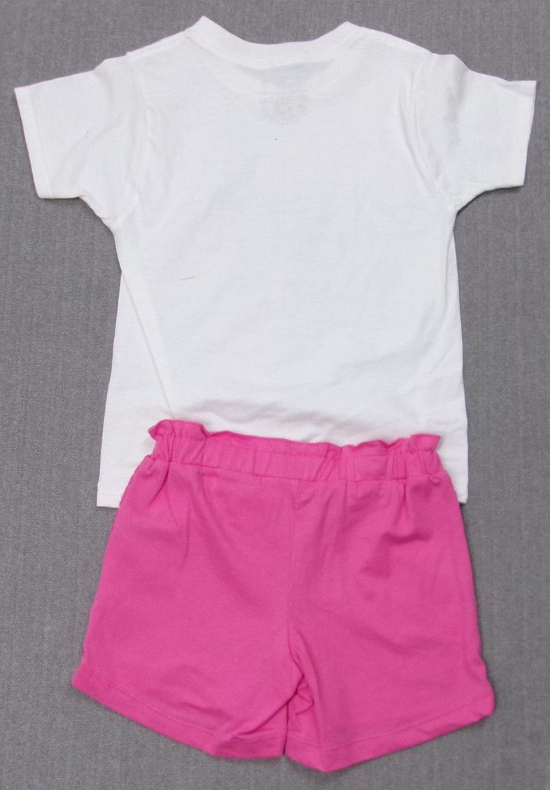 Short Set Unicorn Toddler Girl Size 4T Fruit OT Loom Garanimal Homemade Image