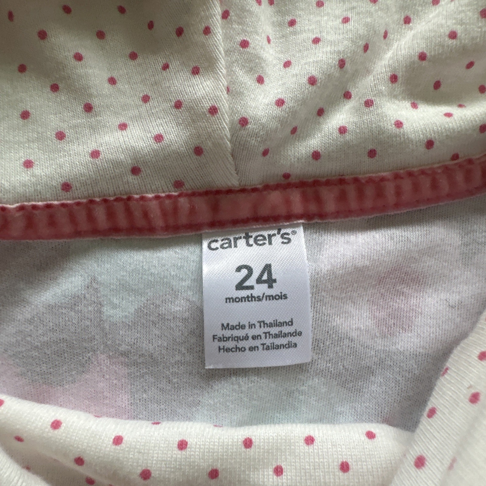 Carter’s NWT Outfit 24 Months 2T Girls Elephants Pink Dots 3 Pieces