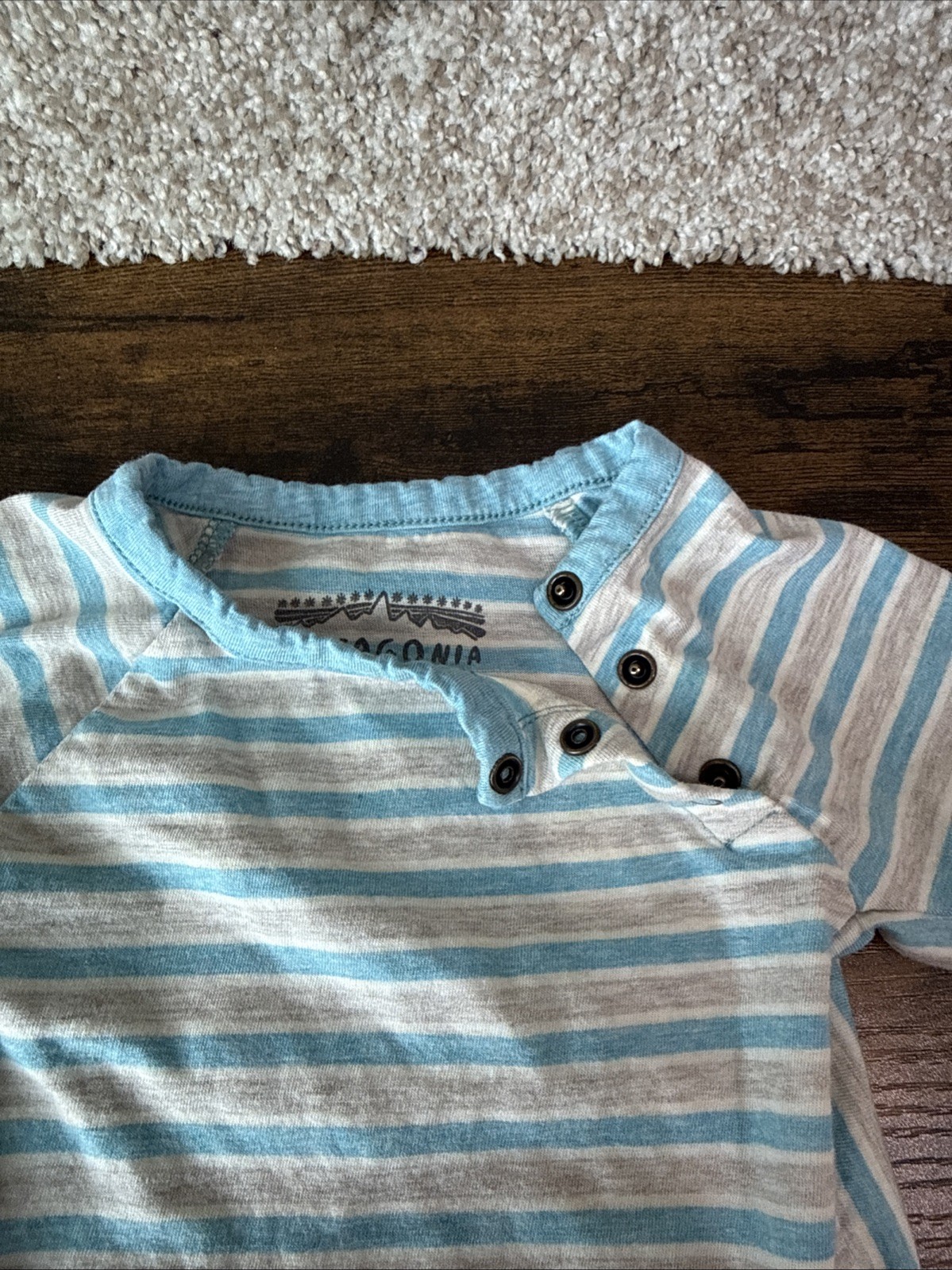 Patagonia Infant 3-6 Months Cotton Squeaky Crew Shirt & Pants Set Outfit Striped